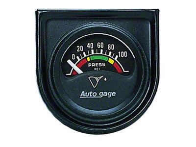Auto Meter Autogage Gauge Console 1.5in 100psi Electric Oil Pressure Gauge - 2354