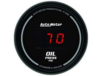 Auto Meter Black 0-100 psi Digital Oil Pressure Gauge - 6327