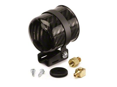 Auto Meter Pedestal Gauge Mount with Carbon Fiber Cup for Mechanical Gauges; 2-5/8-Inch (Universal; Some Adaptation May Be Required)