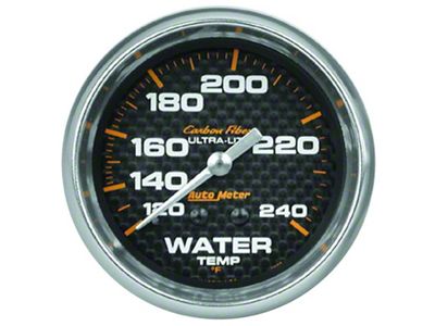 Auto Meter Carbon Fiber 2-5/8in 120-240 Deg F Mechanical Water Temp - 4832