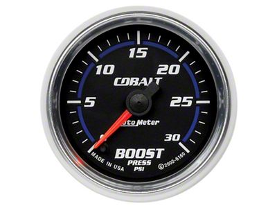 Auto Meter Cobalt 52mm 0-30 PSI Full Sweep Electronic Boost Gauge - 6160