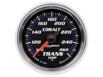 Auto Meter Cobalt 52mm 100-260 Deg F Electronic Trans Temp Gauge - 6157