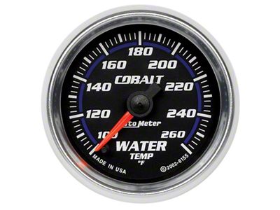 Auto Meter Cobalt 52mm 100-260 Deg F Electronic Water Temp Gauge - 6155