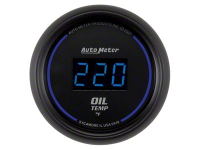 Auto Meter Cobalt Digital 52.4mm 0-340 deg F Oil Temperature Gauge - 6948