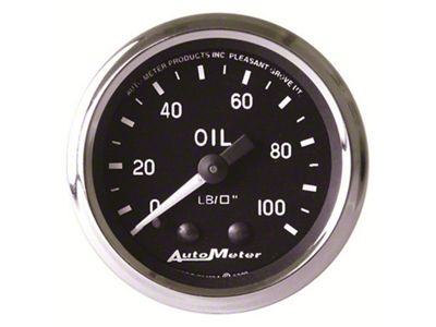 Auto Meter Cobra 2-1/16in 100 PSI Mechanical Oil Pressure Gauge - 201006