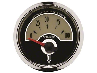 Auto Meter Cruiser Electric Oil Pressure 2 1/16in 100 PSI Gauge - 1128