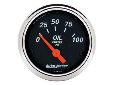 Auto Meter Designer Black 2 1/16in 100 PSI Electronic Oil Pressure - 1426