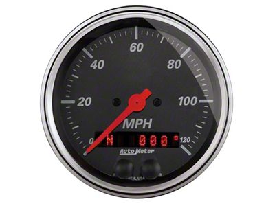 Auto Meter Designer Black 3-3/8in Electric 120MPH GPS Speedometer - 1449