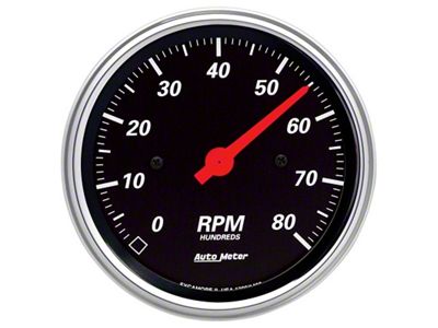Auto Meter Designer Black 3-3/8in Electrical 8k RPM In-Dash Tachometer - 1490