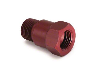 Auto Meter Fitting Adapter 3/8in. NPT Male Aluminum Red For Mech. - 2272