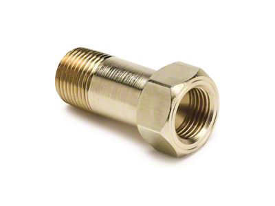 Auto Meter Fitting Adapter 3/8in. NPT Male Extension Brass For Mech. - 2271