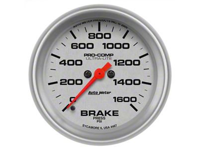 Auto Meter Gauge Brake Press 2-5/8in. 1600PSI Digital Stepper Motor Ultra-Lite - 4467