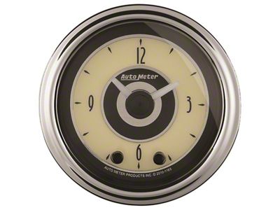 Auto Meter Cruiser AD Series 2-1/16-Inch 12-Hour Clock (Universal; Some Adaptation May Be Required)