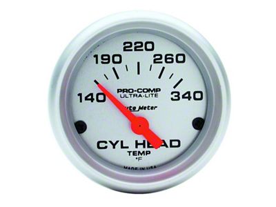 Auto Meter Gauge Cylinder Head Temp 2-1/16in. 140-340 Deg. F Electric - 4336