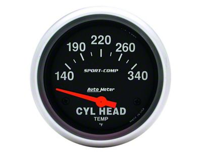 Auto Meter Gauge Cylinder Head Temp 2-5/8in. 140-340 Deg. F Electric - 3536