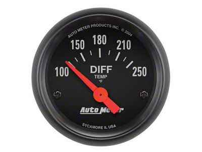 Auto Meter Gauge Differential Temp 2-1/16in. 100-250 Deg. F Electric Z-Series - 2636