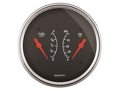Auto Meter Gauge Dual Fuel & Oilp 3-3/8in. 240 Ohm e to - 1413