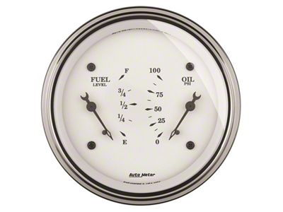 Auto Meter Gauge Dual Fuel & Oilp 3-3/8in. 240 Ohm e to - 1613
