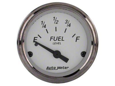 Auto Meter American Platinum Series 2-1/16-Inch Fuel Level Gauge; 0 ohm Empty to 30 ohm Full (Universal; Some Adaptation May Be Required)
