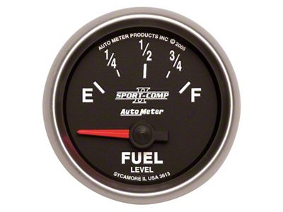 Auto Meter Gauge Fuel Level 2-1/16in. 0 Ohm e to 90 Ohm f - 3613