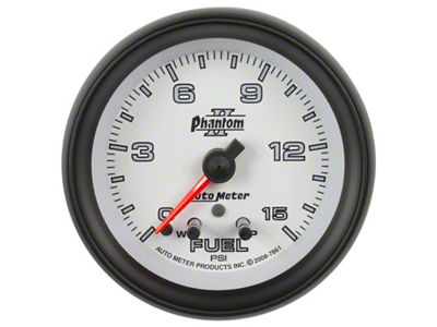 Auto Meter Gauge Fuel Press 2-5/8in. 15PSI Stepper Motor W/ Peak - 7861