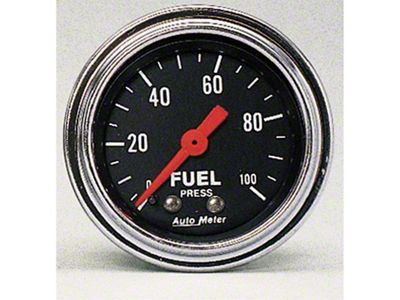 Auto Meter Gauge Fuel Pressure 2-1/16in. 100PSI Mechanical Traditional Chrome - 2412