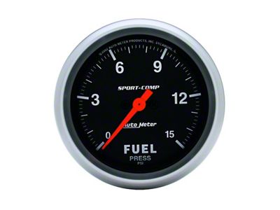 Auto Meter Gauge Fuel Pressure 2-5/8in. 15PSI Digital Stepper Motor Sport-Comp - 3561