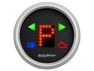 Auto Meter Gauge Gear Pos 2-1/16in. Incl Indicators Black Dial Red - 3359