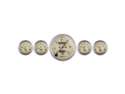 Auto Meter Gauge Kit 5 Pc. 3-1/8in. & 2-1/16in. Mech. Speedometer - 1808