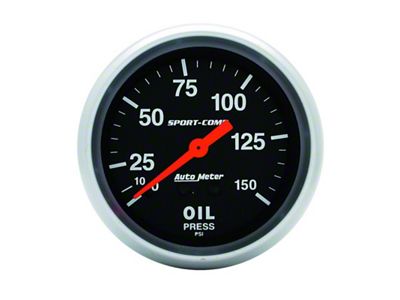 Auto Meter Gauge Oil Pressure 2-5/8in. 150PSI Mechanical Sport-Comp - 3423