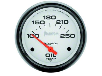 Auto Meter Gauge Oil Temp 2-5/8in. 100-250 Deg. F Electric Phantom - 5847