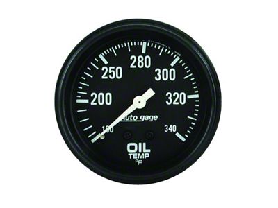 Auto Meter Gauge Oil Temperature 2-5/8in. 100-340 Deg. F Mechanical Black - 2314