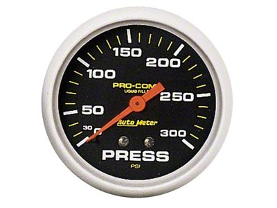 Auto Meter Gauge Pressure 2-5/8in. 300PSI Liquid Filled Mech Pro-Comp - 5423