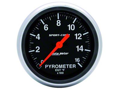 Auto Meter Gauge Pyrometer Egt 2-5/8in. 1600 Deg. F Digital Stepper - 3544