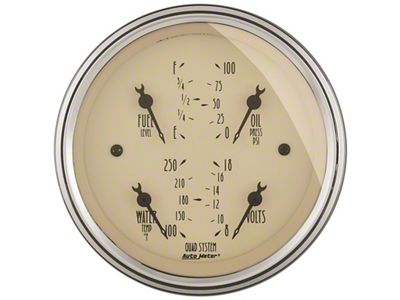 Auto Meter Gauge Quad 3-3/8in. 240 Ohm e to 33 Ohm f Elec - 1812
