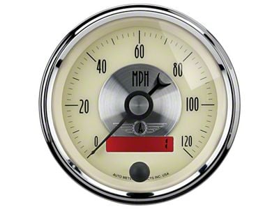 Auto Meter Gauge Speedo 3-3/8in. 120MPH Elec. Program W/Lcd Odo Prestige - 2087
