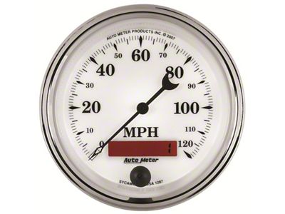Auto Meter Gauge Speedometer 3-3/8in. 120MPH Elec. Prog. W/ Lcd Odo - 1287