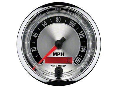 Auto Meter Gauge Speedometer 3-3/8in. 160MPH Elec. Programmable American Muscle - 1288