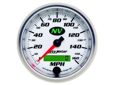 Auto Meter Gauge Speedometer 3-3/8in. 160MPH Elec. Programmable NV - 7488