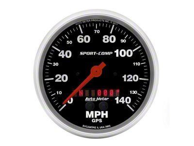 Auto Meter Gauge Speedometer 5in. 140MPH Gps Sport-Comp - 3983