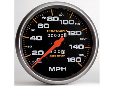 Auto Meter Gauge Speedometer 5in. 160MPH Mechanical Pro-Comp - 5154