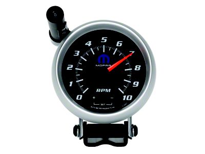 Auto Meter MOPAR Series 3-3/4-Inch Pedestal Tachometer with Shift Light; 0-10000 RPM (Universal; Some Adaptation May Be Required)