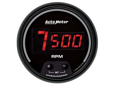 Auto Meter Gauge Tach 3-3/8in. 10K RPM In-Dash Digital Black Dial - 6397
