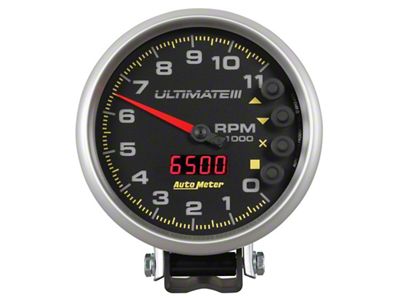 Auto Meter Gauge Tach 5in. 11K RPM Pedestal Datalogging Ultimate IIi - 6888