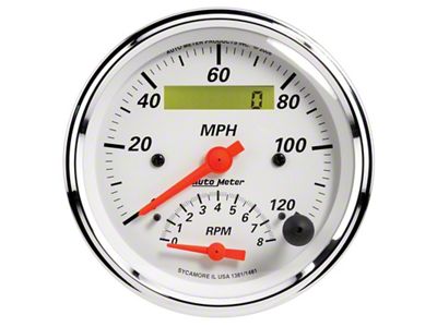 Auto Meter Gauge Tach/Speedo 3-3/8in. 120MPH & 8K RPM Elec. Program. - 1381