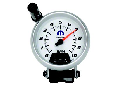 Auto Meter MOPAR Series 3-3/4-Inch Pedestal Tachometer with Shift Light; 0-10000 RPM (Universal; Some Adaptation May Be Required)