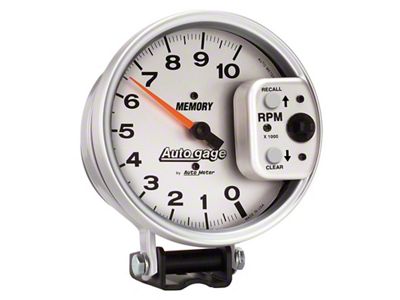 Auto Meter Gauge Tachometer 5in. 10K RPM Pedestal W/ Peak Memory - 233907