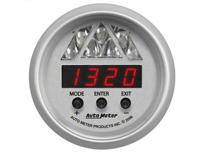 Auto Meter Gauge Tachometer Digital RPM W/ Led Shift Light Ultra-Lite - 4387