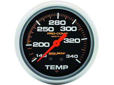 Auto Meter Gauge Temperature 2-5/8in. 140-280 Deg. F Liquid Filled Mech - 5435