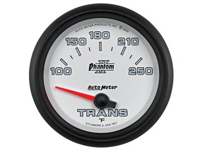 Auto Meter Gauge Transmission Temp 2-5/8in. 100-250 Deg. F Electric Phantom - 7857